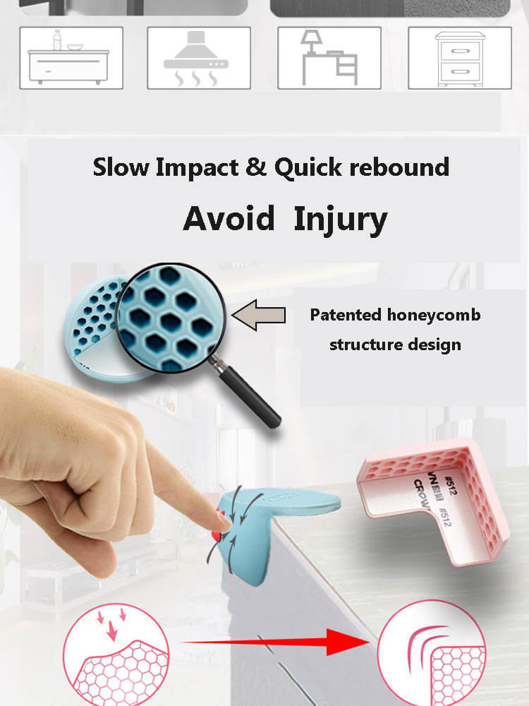 New Silicon Rabbit Anti-Collision Angle Solid Color Table Corner Children'S Anti-Collision Protective Cover