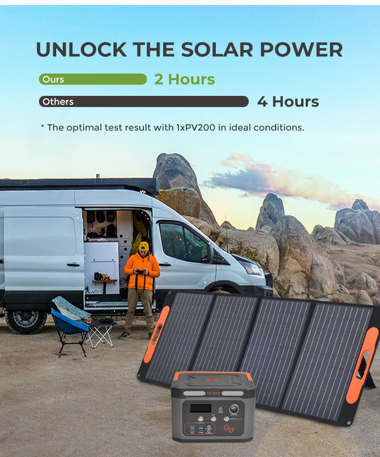 500W Portable Power Station Lifepo4 LFP QC 3.0 Fast Charging