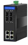 Industrial 4-Port 10/100/1000T 802.3at PoE + 4-Port 100/1000X SFP Managed