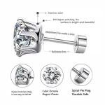Fashionable Titanium Steel Fine Needle Stainless Steel Earrings Round 18k Gold