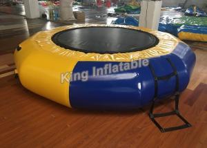 Wholesale Yellow / Blue Inflatable Water Toy PVC Inflatable Trampoline For Water Park from china suppliers