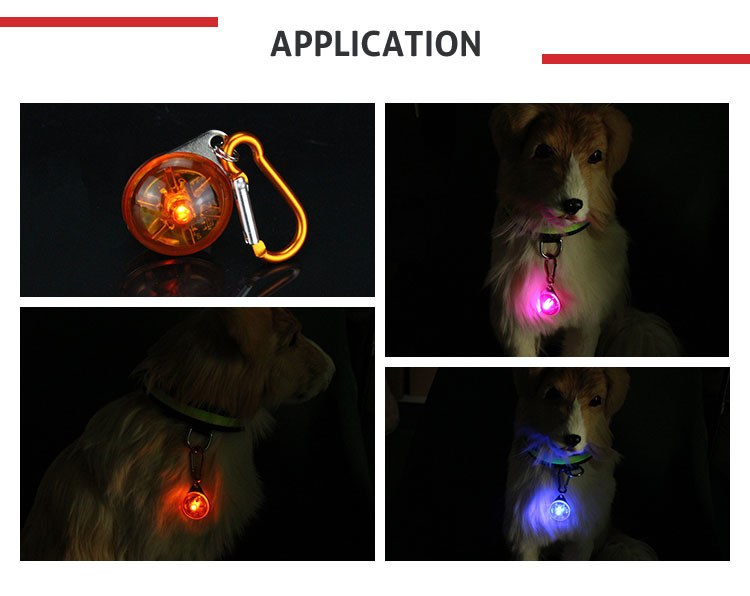 Clip on LED Flashing Dog Collar Light LED Pet Dog Cat Safety Blinker Flasher in Night