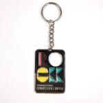 Color Transparent Lacquer Promotional Keychain Vibrant Twist For Brand