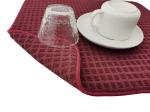 Tableware Protector Red Grid Kitchen Utensil Dish Drying Mat Quick Dry