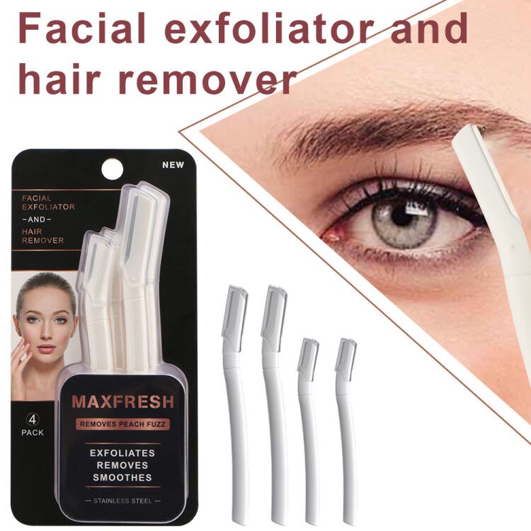 eyebrow razor single blade smooth ABS plastic handle