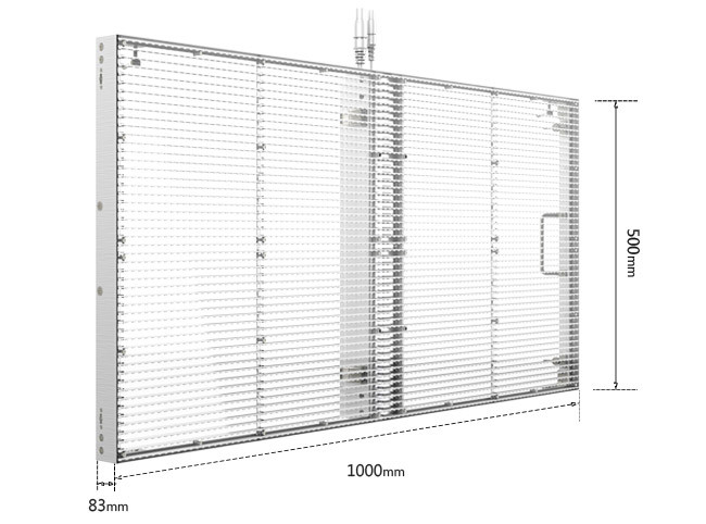 Wafer Chip Transparent LED Panel High Visibility Iron/Steel Cabinet