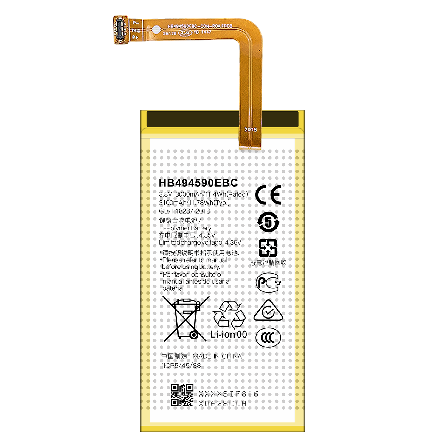 Stock and Original HB494590EBC Battery for Huawei Honor 7 Long Lasting Performance