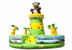 Wholesale Jungle Theme Monkey Inflatable Climbing Tower Wall With Trees from china suppliers