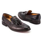 Sample Available Mens Leather Loafers Autumn Woven Leather Slip On Shoes for