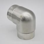 Stainless steel tube connector 90 degree, material SS304, finishing satin or