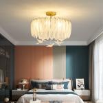 Creative Glass Feather Chandelier Modern Living Bedroom Kitchen Island Hanging