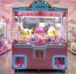 Playfun 2 players doll park claw crane machine fun house prize machine toy crane