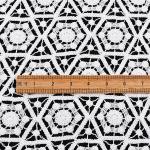 White Guipure Lace Fabric Embroidery Cord Lace Fabrics For Dresses