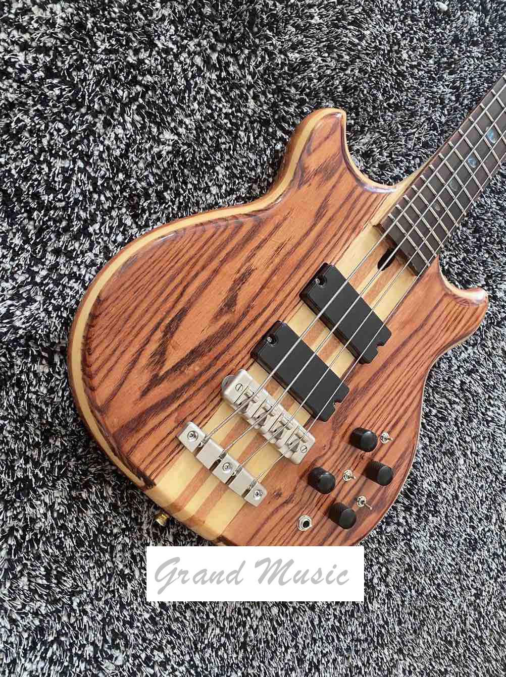 Custom 4 Strings Neck Through Body Alembic Style Bass Guitar