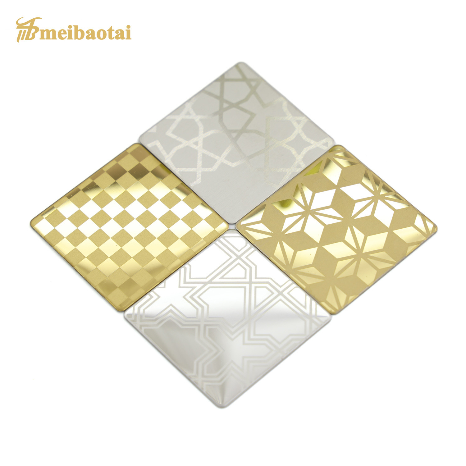 8K Gold Mirror Etching Stainless Steel Sheet Cold Rolled SS Plate