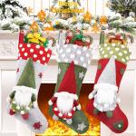 Stocking 3 Pack, 19 Inch 3D Gnomes Santa Christmas Beauty Cleansing Brush Facial
