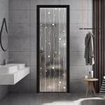 Bedroom Double Tempered Glass Aluminum Frame Glass Door with Powder Coating