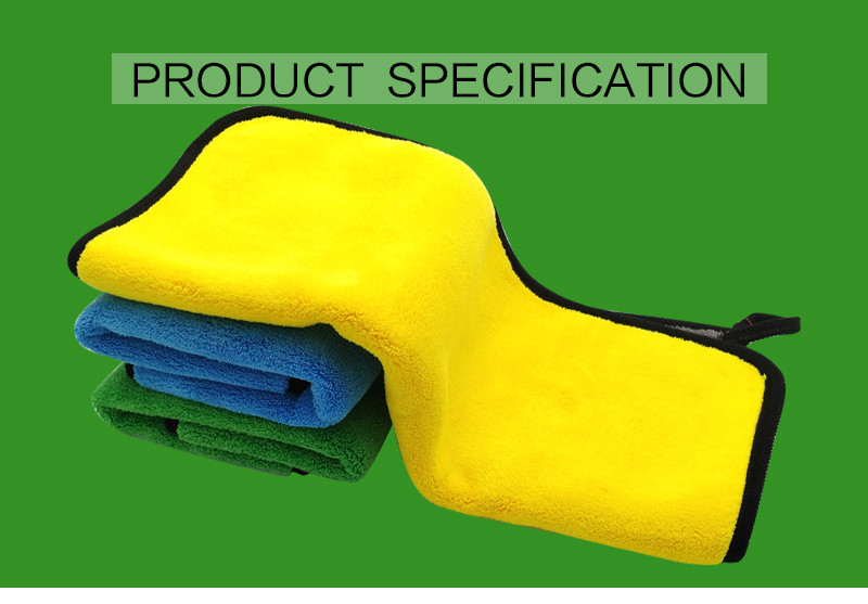 40*30cm Green Auto Detailing Microfiber Towels S M L Size High Water Absorption