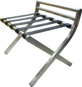 Wholesale Hotel Luxury Stainless Steel Luggage Rack Foldable With back support from china suppliers