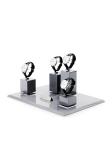 High End Creative Grey Luxury Watch Display Plastic Metal Watch Holder Stand