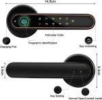 Outdoor Smart Digital Door Lock Black Aluminum Alloy Keyless Entry Door Lock
