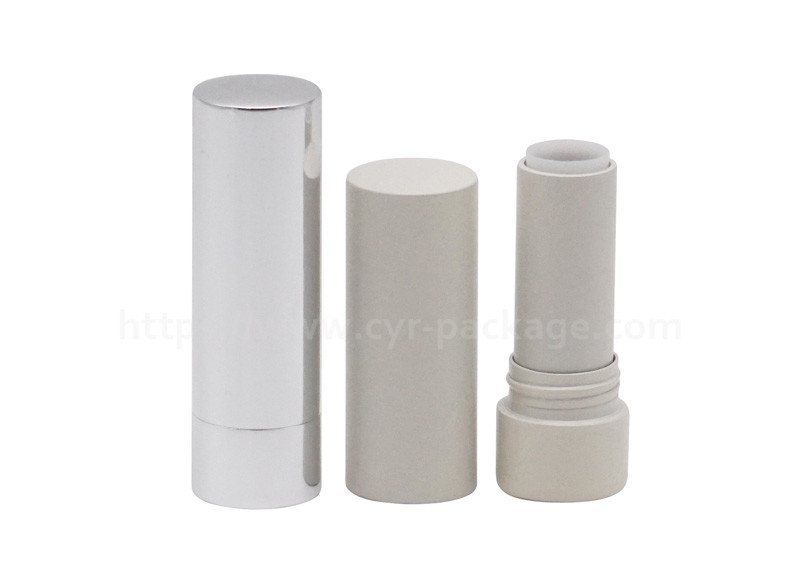 Snap Gloss Lipstick Tube Aluminum Empty Shiny Silver 3.5g