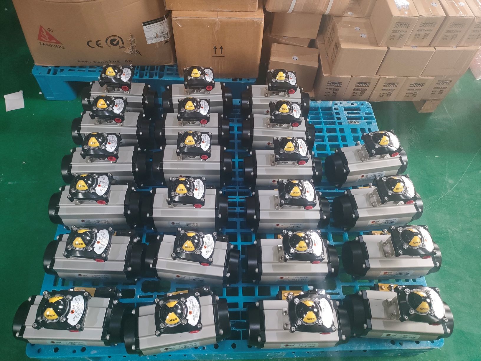 Double Acting Pneumatic Actuator Pneumatic Piston Actuator conforms to ISO 5211 and NAMUR standard