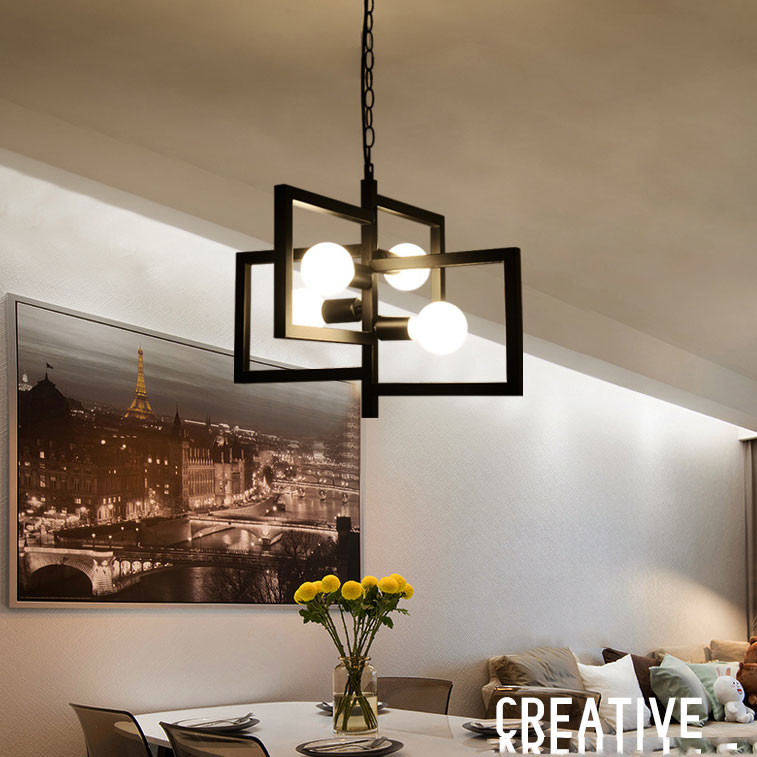 Vintage Square farmhouse pendant lights for Kitchen Dining room (WH-VP-31)