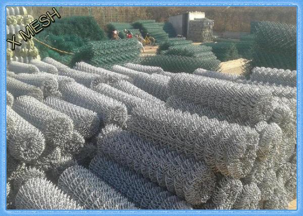 Acid / Alkali Resistant Mild Steel Wire Chain Link Fence Rolls Galvanized