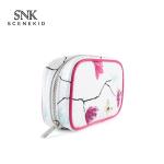 Floral Round Cylinder Bucket Travel Toiletry Bag