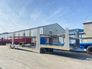 Wholesale 2-layer car carrier trailer, hydraulic lift car transport trailer, European design electric lift car trailer from china suppliers