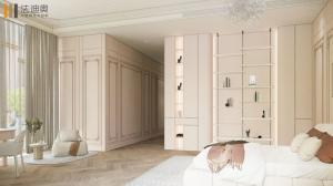Wholesale Arched Stainless Steel Bedroom Wardrobe with Integrated Desk from china suppliers