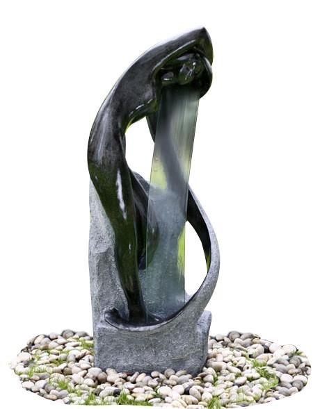 Multi Shape Sculpture Water Fountains Garden Statue Fountains White / Black