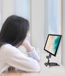 150mm 275deg Grey Double Shaft Simple Cell Phone Stand For Desk