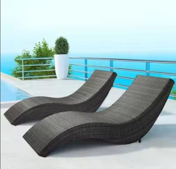 Environmently Friendly Simple Style Outdoor PE Rattan Sun Beach Swimming Pool