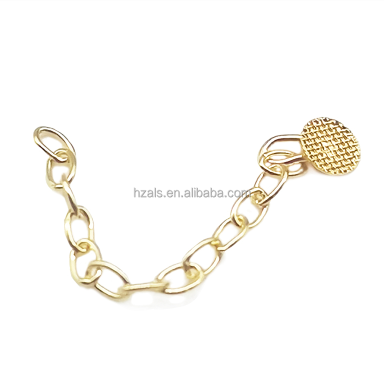 Customized Orthodontic Materials Steel Round Button and Chain Lingual Buttons with Cleat Double Wing