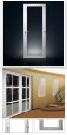 Modern Residential PVC Glass Entry Door Vinyl Casement French Doors Cutomized