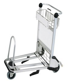 Portable 3 Wheels Smart Cart Airport , Luggage Cart Trolley For Hotel Staff, Airport Luggage Trolley