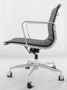Wholesale Easy Assembly Modern Leather Office Chair With One Piece Curved Aluminium Side Ribs from china suppliers