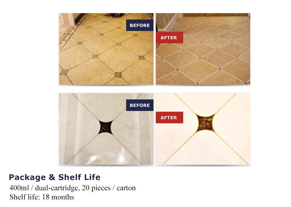 Non Shrink Ceramic Epoxy Tile Grout Water Resistant Two Component