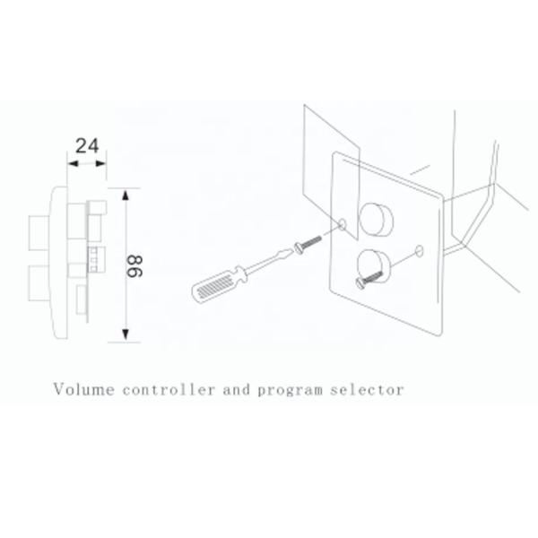 30W White Color Sensitive Efficient Volume Controller PC Material Volume Adjustment