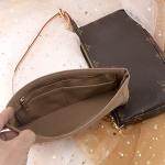 Shaped Microfiber Genuine Leather Multi Pocket Louis Vuitton Bag