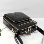 Genuine Crocodile Leather Men Small ZIP Handbag Authentic Alligator Belly Skin