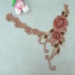 100%Polyester Embroidery Pajams Collar Lace Mesh Based Necklace Decoration
