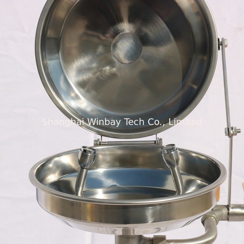 Wall-mounted type stainless steel cover eye washer, eye wash station, auto open eye wash station