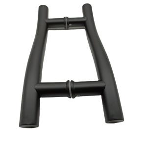 Wholesale Door Window Handles 8 Inch Black Glass Door Handle in Chrome Finish 304 Stainless Steel from china suppliers