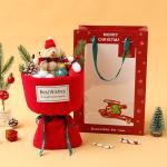 Christmas Plush Bear Flower Bouquet - Cute Gift for Her, Best Friend Holiday