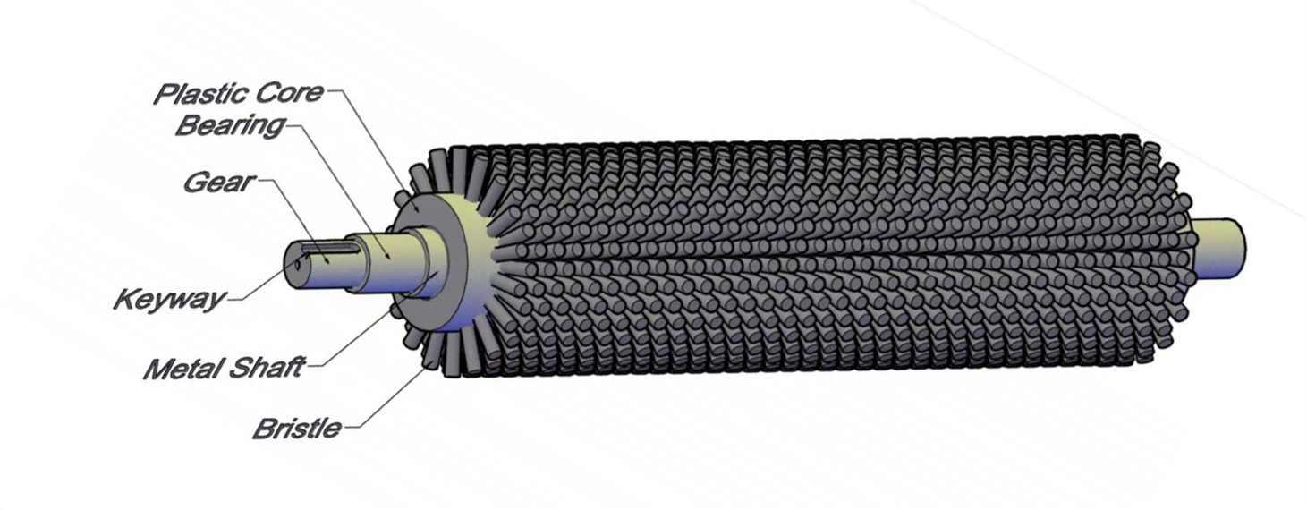 Industrial Conveyor Custom Industrial Brushes Rollers For Fruit Cleaning