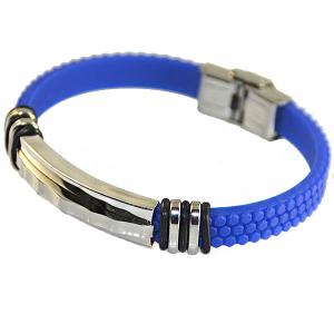 Wholesale Factory Direct Stainless Steel High Quality Silicone Bracelet Bangle LBI128-3 from china suppliers