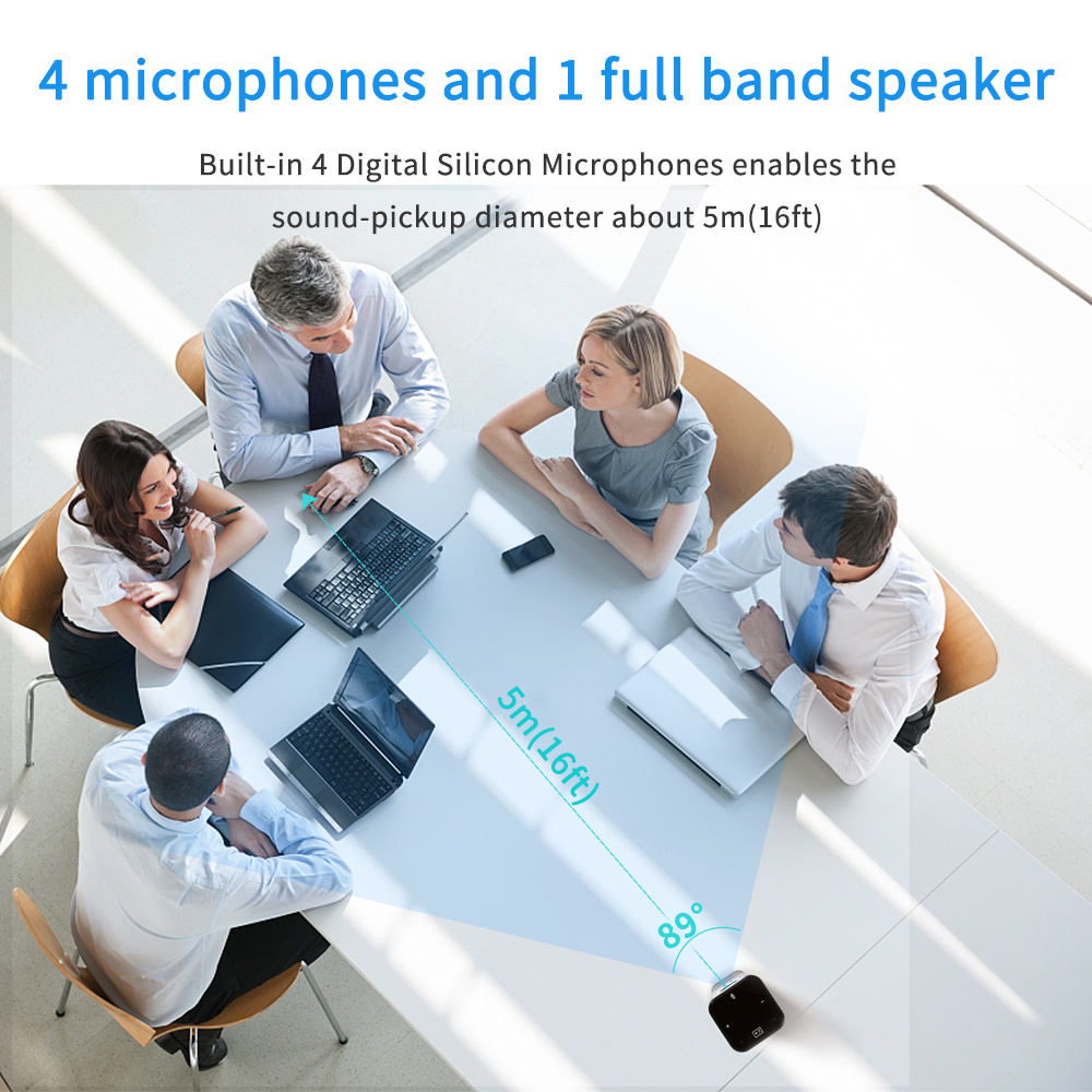 2K Portable USB Conference Camera All in One with Microphone & Speakerphone